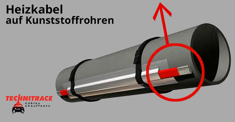 Heizkabel auf Kunststoffrohren – TECHNITRACE